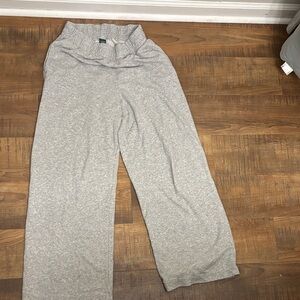 Women's Gray Wide-Leg Pants high waisted sweatpants Wild Fable